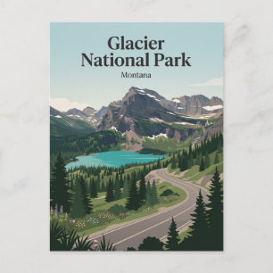 Glacier-Nationalpark Montana Postkarte