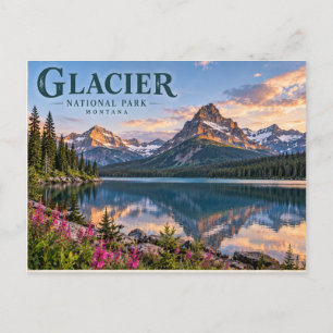 Glacier-Nationalpark Montana Postkarte