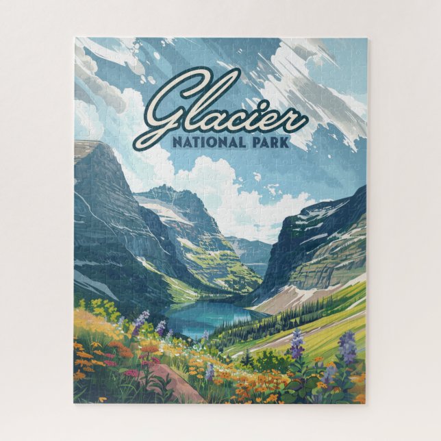 Glacier Nationalpark Montana Puzzle (Vertikal)