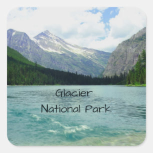 Glacier Nationalpark Montana Quadratischer Aufkleber