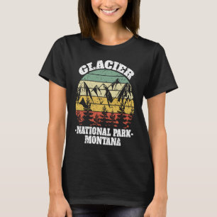 Glacier Nationalpark Montana Retro Vintag T-Shirt