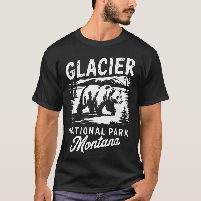 Glacier-Nationalpark Montana T-Shirt (Vorderseite)