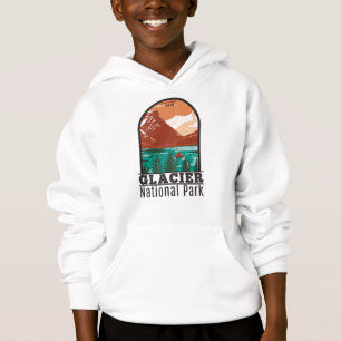Glacier Nationalpark Montana Vintag Hoodie