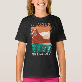 Glacier Nationalpark Montana Vintag Not leidend T-Shirt