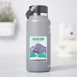 Glacier Nationalpark Montana Vintager See Aufkleber