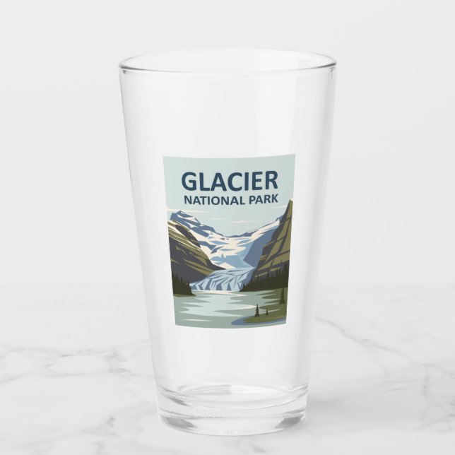Glacier Nationalpark Reisen Glas (Vorderseite)