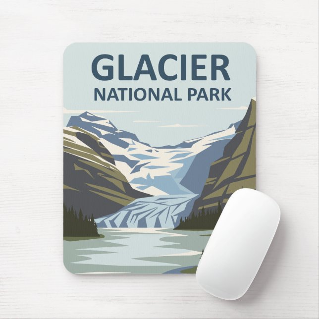 Glacier Nationalpark Reisen Mousepad (Mit Mouse)