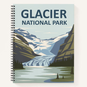 Glacier Nationalpark Reisen Notizbuch