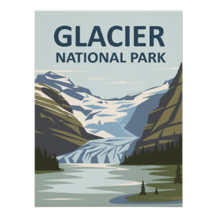 Glacier Nationalpark Reisen Poster