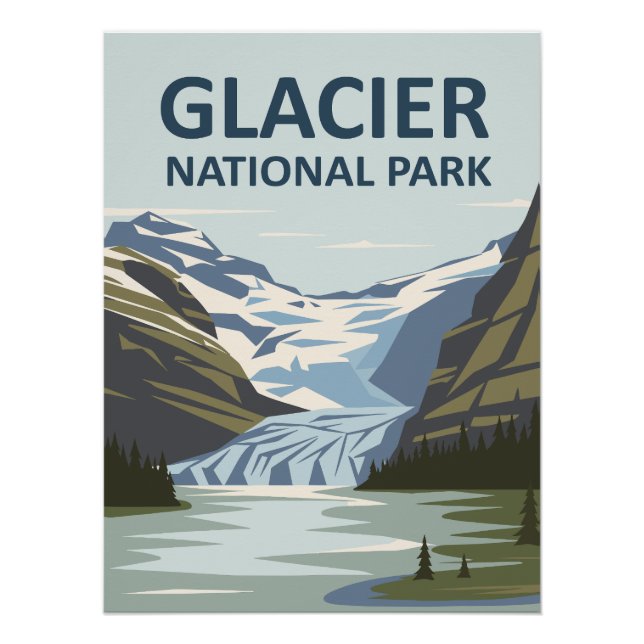 Glacier Nationalpark Reisen Poster (Vorderseite)