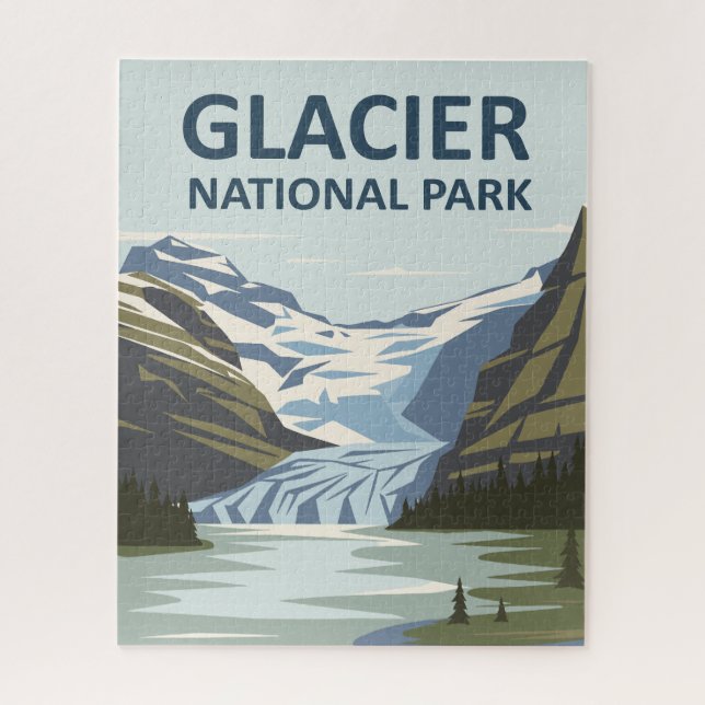 Glacier Nationalpark Reisen Puzzle (Vertikal)