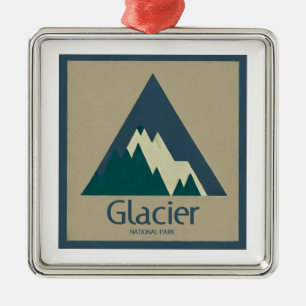 Glacier Nationalpark Rustikal Ornament Aus Metall