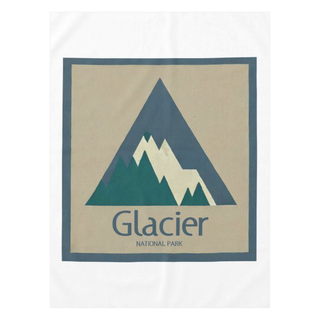 Glacier Nationalpark Rustikal Tischdecke (Vorderseite)