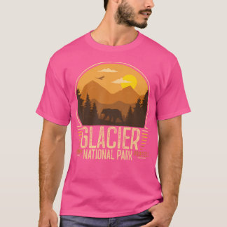 Glacier Nationalpark T-Shirt Abenteuer Retro Vinta