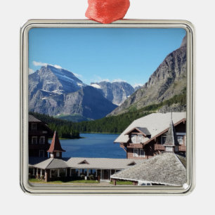 Glacier Nationalpark Viele Gletscher Ornament Aus Metall