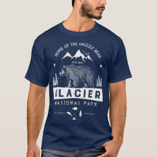 Glacier Nationalpark Vintag Montana Bear Men T-Shirt