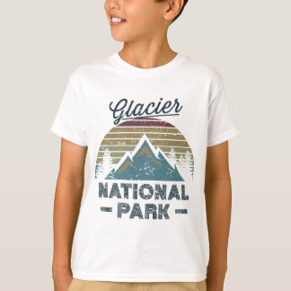 GLACIER NATIONALPARK Wandern Camping Vintag Sonnen T-Shirt