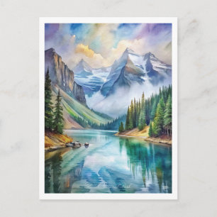 Glacier Nationalpark Watercolor Postkarte