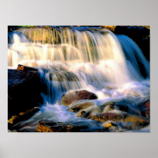 Glacier Nationalpark Waterfall Poster