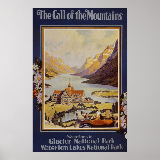 Glacier Nationalpark Waterton Seen Poster (Vorne)