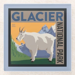 Glacier-Nationalpark   Ziege Glasuntersetzer