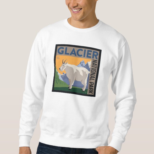Glacier-Nationalpark | Ziege Sweatshirt (Vorderseite)