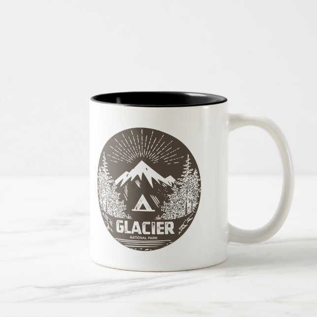Glacier Nationalpark Zweifarbige Tasse (Rechts)