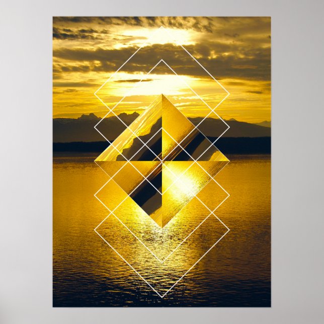 Glacier NP Geometric Poster (Vorne)