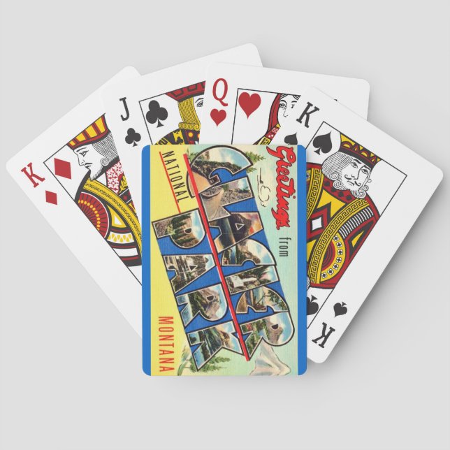 Glacier Park Gruß Postkarte Spielkarten (Rückseite)