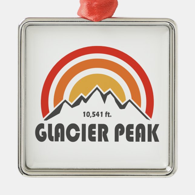 Glacier Peak, Washington Ornament Aus Metall (Vorne)