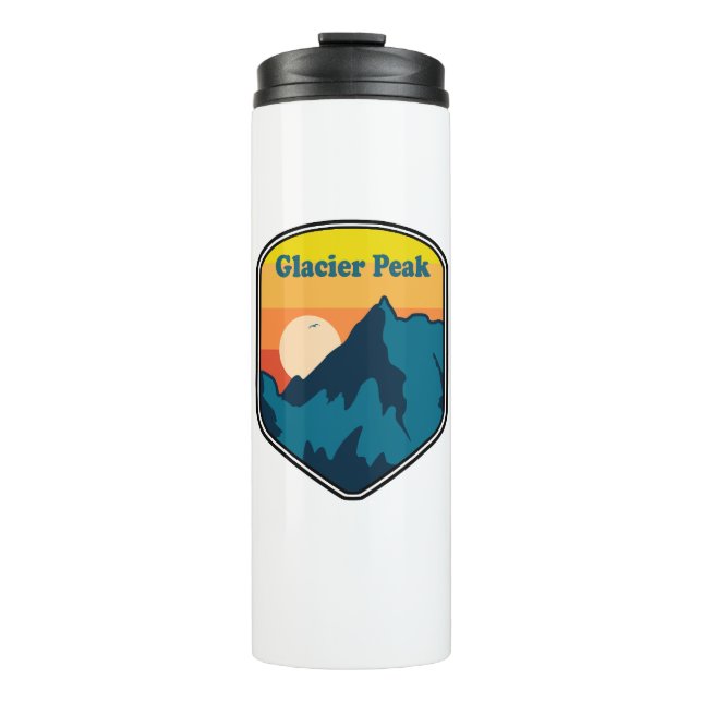Glacier Peak Washington Sunrise Thermosbecher (Vorderseite)