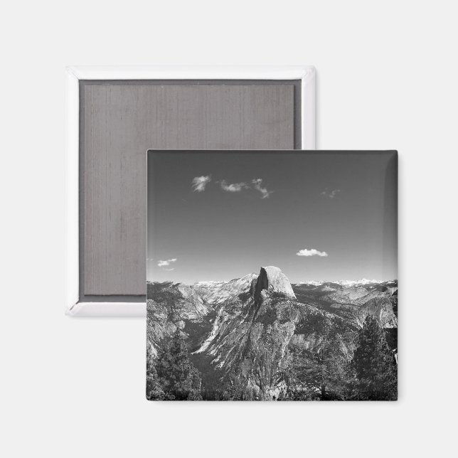 Glacier Point Yosemite Black and White Fotografy Magnet (Vorderseite/Rückseite)