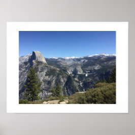 Glacier Point Yosemite Blue Color Fotografy Poster