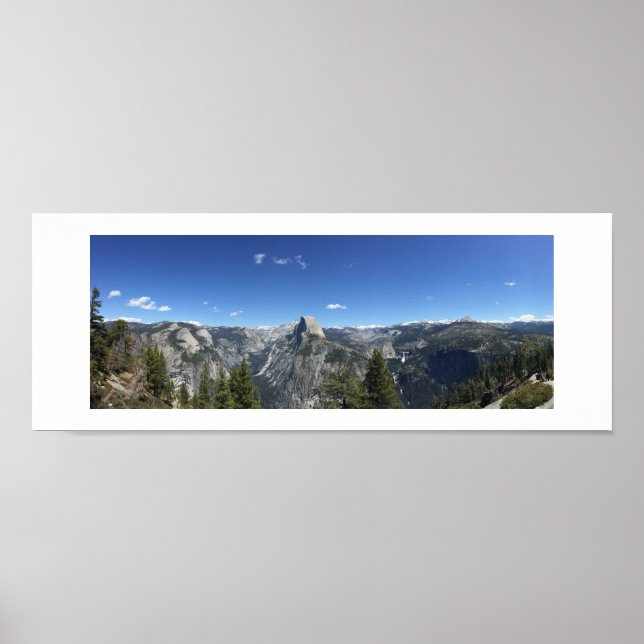 Glacier Point Yosemite Color Fotografie Panorama Poster (Vorne)