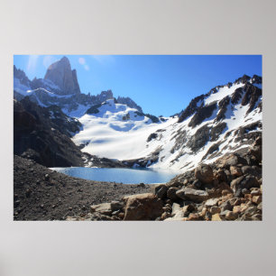 Glacier See-naher Berg Fitz Roy Poster