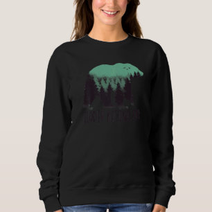 Glacier Us Nationalpark Bären Trees Montana Sweatshirt