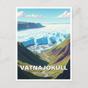 Glacier Vatnajökull Nationalpark Postkarte