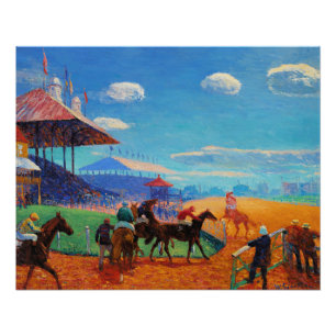 Glackens - Rennstrecke, beliebtes Gemälde, Poster