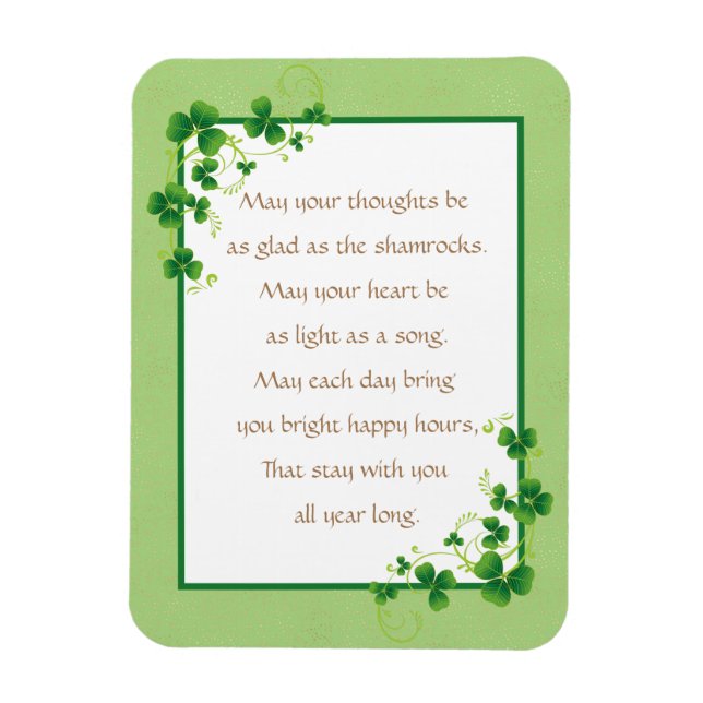 Glad As Kleeblatts Irish Sessing Magnet (Vertikal)