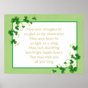 Glad As Kleeblatts Irish Sessing Poster
