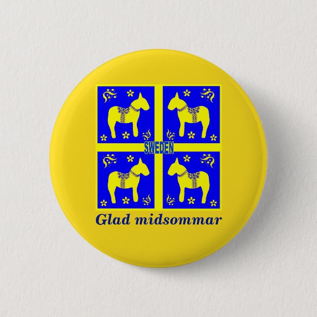 Glad Midsommar Button (Vorderseite)