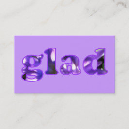 Glad mit lila Blumen geschrieben Visitenkarten Visitenkarte