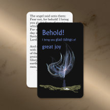 Glad Tidings Holy Card