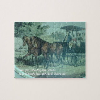 Glad zur Kirche gehen Puzzle