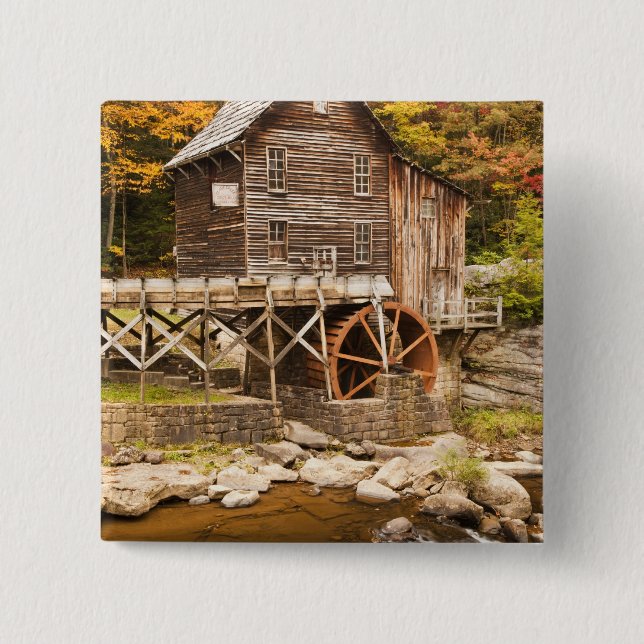 Glade Creek Grist Mill, Babcock Staat Park, 2 Button (Vorderseite)