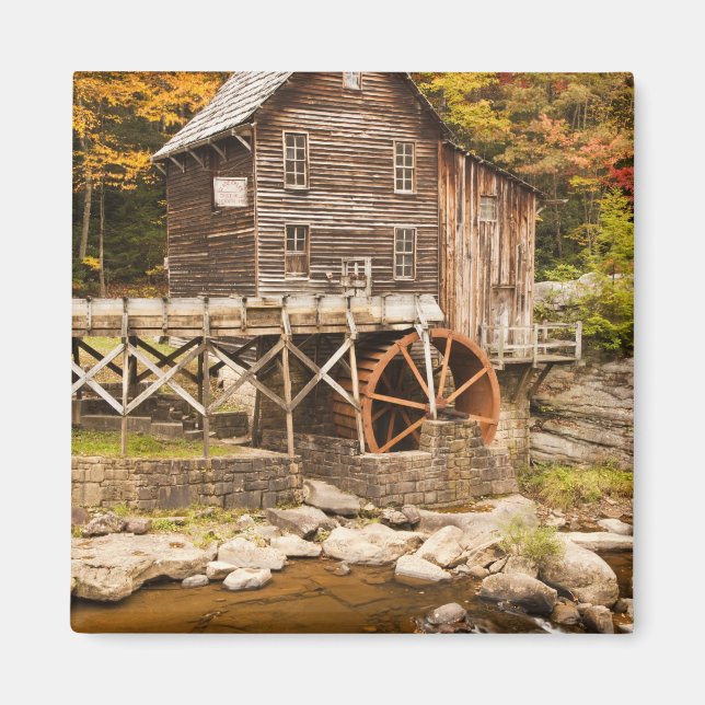 Glade Creek Grist Mill, Babcock Staat Park, 2 Magnet (Vorne)