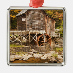 Glade Creek Grist Mill, Babcock Staat Park, 2 Silbernes Ornament