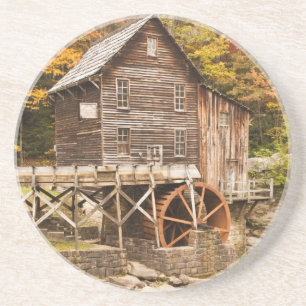 Glade Creek Grist Mill, Babcock State Park, 2 Sandstein Untersetzer