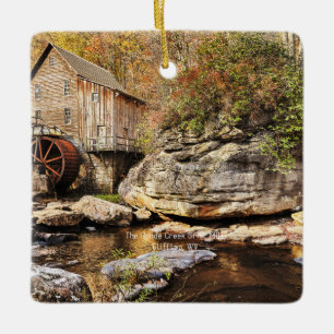 Glade Creek Grist Mill, Clifftop, WV, Keramikornament