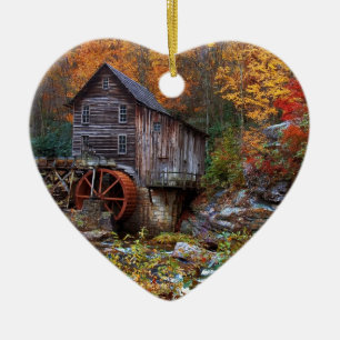Glade Creek Grist Mill Keramik Ornament